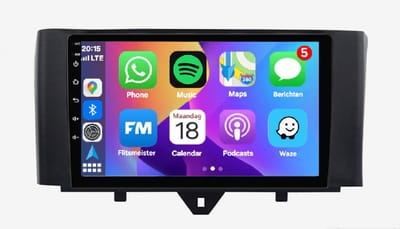 Autoradio 2/32GB met Carplay en Android auto | Geschikt voor Mercedes benz Smart Fortwo 2009-2015 | Radio scherm met Navigatie | 2009 2010 2011 2012 2013 2014 2015 | 451