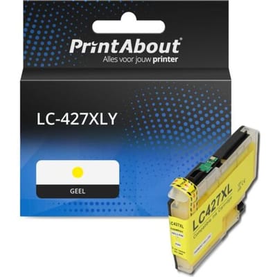 PrintAbout Inktcartridge LC-427XLY Geel Hoge capaciteit geschikt voor Brother
