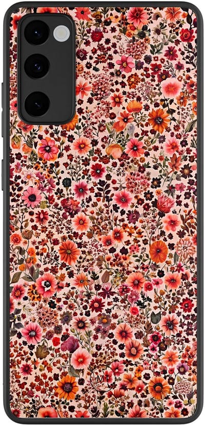 Hoesje geschikt voor Samsung Galaxy S20 FE - Vintage floral - TPU Hard Case Backcover - Roze - Mooie Telefoonhoesjes