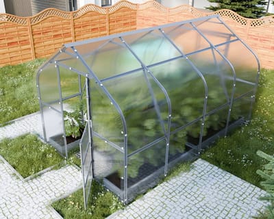 KLASIKA DROP Tuinkas - 10m² - 2,5 m x 4 m - 4 mm Dikte - Kweekkas - Polycarbonaat afdekking