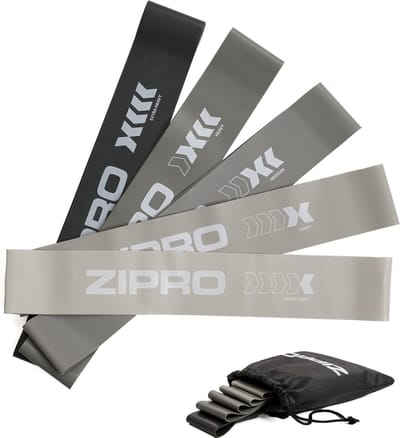 Zipro® Miniband Weerstandsband set van 5 - Fitnessbandenset - Gymnastiekbanden, Trainingsbanden, Mini-banden - Geschikt voor Fitness, CrossFit & Functional Training - Sport Gewichten voor Thuis