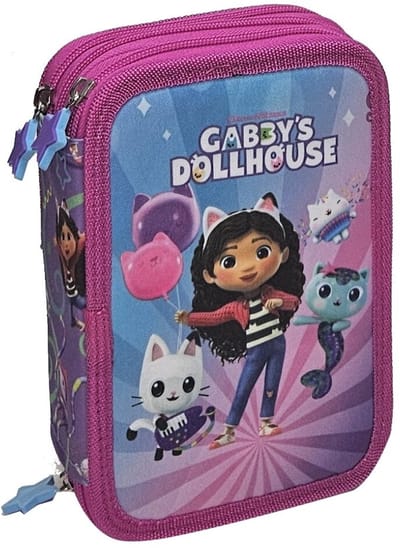 Gabby’s Dollhouse 3-Vaks Etui met Inhoud - 20x13,5x6,5 cm - Kinderen