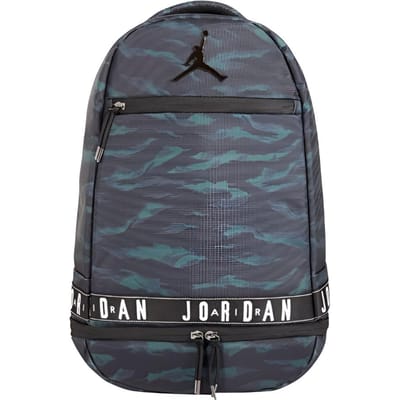 Sac à dos Jordan en polyester Unisexe Noir Vert ONESIZE gray