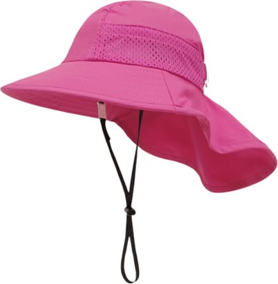 Livano Zonnehoed - Reishoed - UV Beschermende Hoed - Bucket Hat - Festival - Pet - Hoedje Voor Kinderen - Hoofdbescherming - Donkerroze