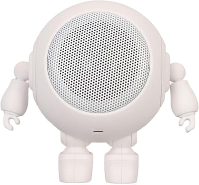Robot Luidspreker - Draagbare Speaker - Feesten Buiten - Ingebouwde Microfoon - 10x9x6 cm - Wit