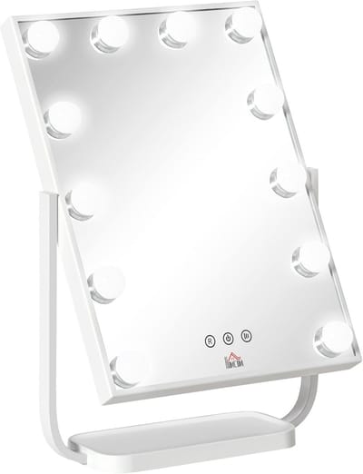 Make-upspiegel Hollywoodstijl met LED-verlichting en touchscreen