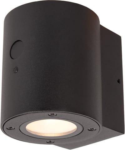 Lucide PERTH - Wandlamp - Zonne-energie - Ø 9 cm - LED Dimbaar - 1x1W 2700K/3000K - IP65 - Beweging & dag/nacht sensor - Zwart