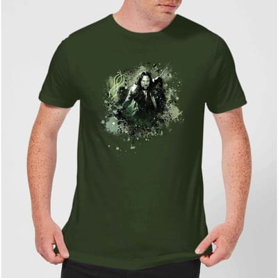 The Lord Of The Rings Aragorn Colour Splash Men's T-Shirt - Forest Green - S