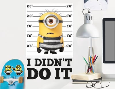 Minions Despicable 3 I didn't do it - Muursticker - Multi