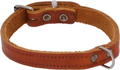Adori Halsband Vetleder Met Print Cognac - Hondenhalsband - 35x1.4 cm