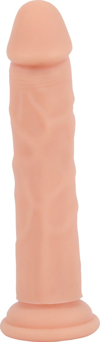 Banoch | Dildo 23 cm | Rechte Beige Siliconen Dildo met Zuignap | Extra Large | Ø 4 cm | Realistisch & Flexibel