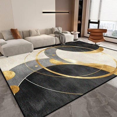 Noords Abstract Woonkamer Tapijt Moderne Decoratie Huis Gemakkelijk Schoon Wasbaar Kleed Groot Formaat Slaapkamer Bank Antislip Vloermatten 3.9x6.5ft(120x200cm)
