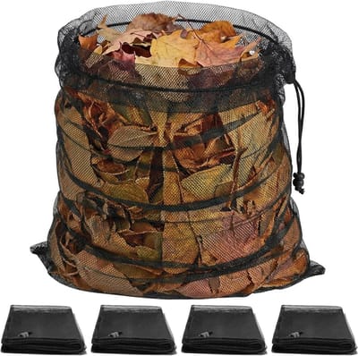 Vouwbare Tuinzak Set van 4, Herbruikbaar en Multifunctioneel voor Tuinwerk, Afval en Groenten, 61 x 122 cm