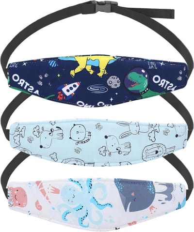 3 stuks verstelbare hoofdband voor kinderzitje - kinderzitje hoofdsteun voor baby's - neksteun met riembescherming - veilige slaapauto