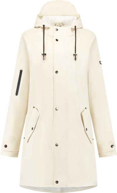Mirage Regenjas Rainfall Trenchcoat maat M gemaakt van polyester soft touch off white