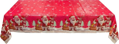 Plastic Tafelkleed Kerst - Herbruikbaar & Waterdicht - 137x183 cm - Tafelzeil Kerstmis thema