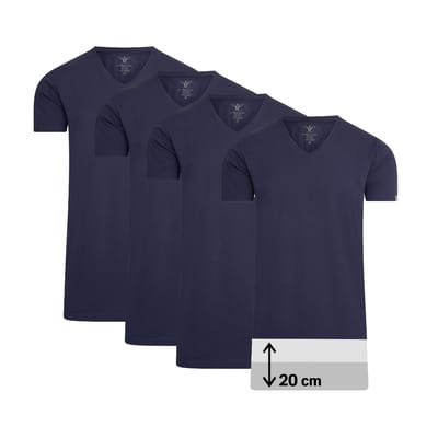 Cappuccino Italia - Heren Tee SS 4-Pack T-shirt - Blauw - Maat S