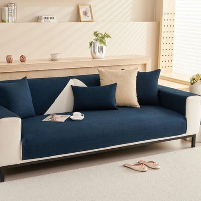 Katoen Linnen Bankovertrek Antislip Effen Kleur Bankkussen Handdoek Huis Woonkamer Decoratie Bankovertrek Universeel voor Seizoenen 70x90cm 1pcs