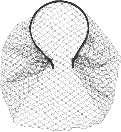 Fascinator Dames Zwart met Sluier en Haarrijf voor Bruiloften, Cocktailfeesten en Halloween Accessoires
