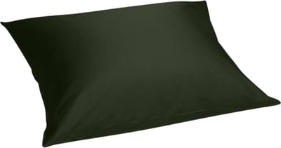Yumeko kussensloop katoensatijn dark olive 50x60 - Bio, eco & fairtrade - 1 stuk