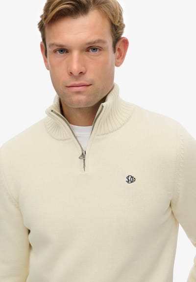 Superdry Cotton Knit Henley Trui Heren - Maat L