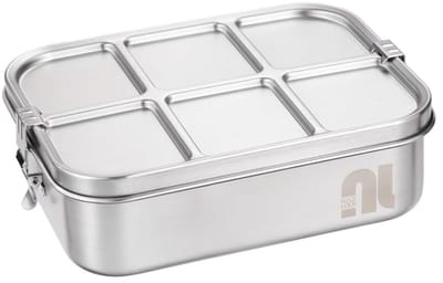 Dailygoods- Broodtrommel Lekvrij 1500 ml - Broodtrommel Kinderen - Bento Box Volwassenen - Roestvrij Staal - Vakken - Individueel Verzegeld