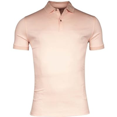 Giordano Lino Liquid Cotton Short Sleeve Polo Pastel Roze / male