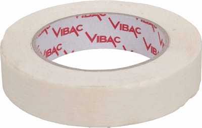 Vibac - Masking Tape/Schilders Tape 25mm breed x 50mtr lang - Beige - 36 Rollen per Doos - Solvent belijming - Afplaktape - Maskeertape - (021.0231)
