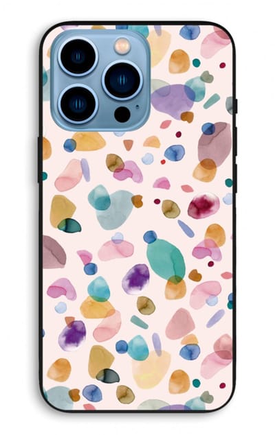 Case Company® - Hoesje geschikt voor iPhone 13 Pro Max hoesje - Terrazzo Memphis - Biologisch Afbreekbaar Telefoonhoesje - Bescherming alle Kanten en Schermrand