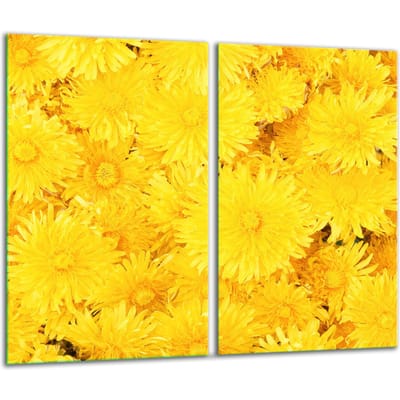 TMK ArtDeko - Snijplank Glas - 30x52 cm - Kleurvol - Kwiatowy Motief