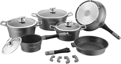 Royalty Line Luxe Pannenset - 14-delig - Zilver
