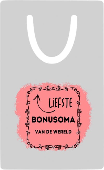Hacebo® - liefste bonusoma van de wereld metalen boekenlegger - Oma - de liefste bonusoma - verjaardag - cadeautje voor oma - oma artikelen - kado - geschenk Bladwijzer boekenleggers - 7.6 cm x 5cm