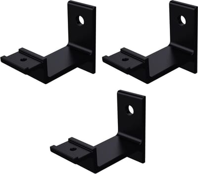 Hermeta leuninghouder 3541-18 - Zwart - Aluminium - Keilboutbevestiging - Vlak zadel - 3 stuks