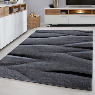 Binnenkleed, zwart, van jute, voor de woonkamer, duurzaam en slijtvast, bohemian stijl 140x200 cm