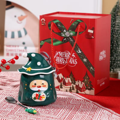 Creatief Kerstcadeau Cadeau Keramische Beker Kerstman Mok Souvenir Cadeau Waterbeker Stelbeker 401-500ml