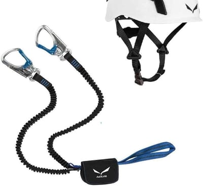 Klimset met Helm - Veiligheidskit - Via Ferrata - Hoge Veiligheid - 50-120 kg - Zwart