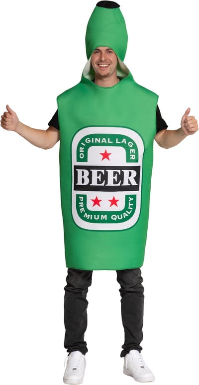 Partychimp Bierkostuum Bierpak Carnavalskleding Carnaval kostuum verkleedkleding Volwassenen - Polyester - Groen - Unisex - One size