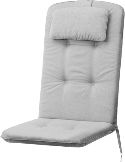 Hobbygarden Benita Grijs Tuinkussen voor Hoge Rug Tuinstoelen – Waterafstotend, UV-bestendig en Extra Comfortabel