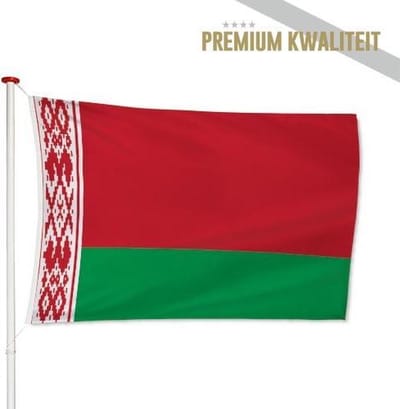Wit-Russische Vlag Wit-Rusland 150x225cm - Kwaliteitsvlag - Geschikt voor buiten