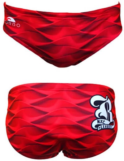 Turbo Red Waves Zwemslip Rood 3XL Man
