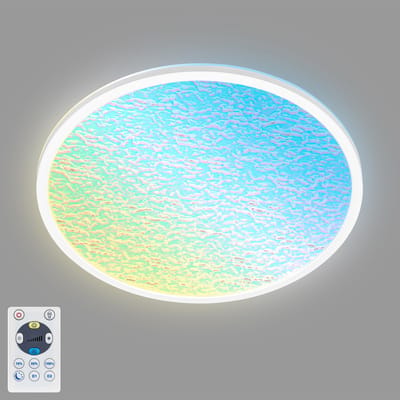 BRILONER Bikager - LED Plafonniére - plafondlamp met afstandsbediening - dimbaar - met 3D acryldecor - CCT - 22W - Ø42 cm - wit