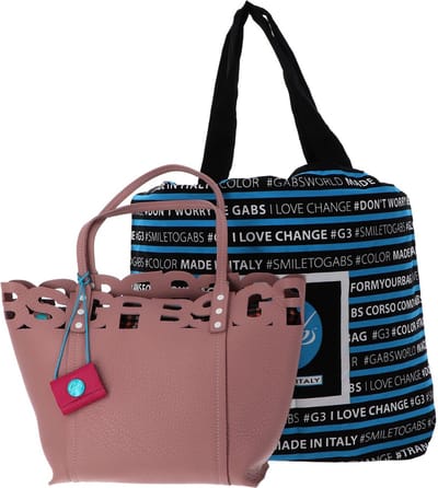 Gabs Leren Schoudertas Shopper Jade TG Flat Bag Cammeo Roze