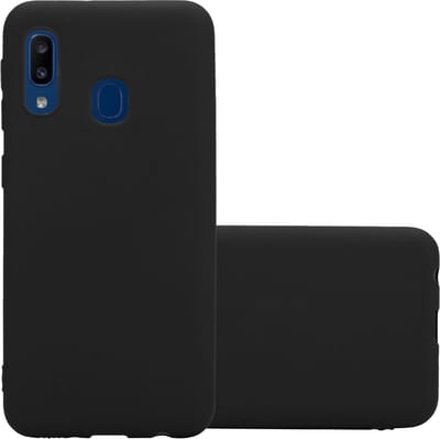 Cadorabo Hoesje geschikt voor Samsung Galaxy A10e / A20e in CANDY ZWART - Beschermhoes gemaakt van flexibel TPU silicone Case Cover