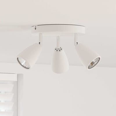 vidaXL Plafondspot met schijnwerpers Wit 19 x 19 x 14,5 cm Metaal