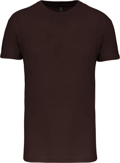Chocolade T-shirt met ronde hals merk Kariban maat S