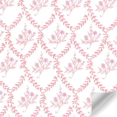 Papierrol Cadeaupapier – Vintage Floral Roze – 50 cm x 100 m – Wit Cadeaupapier met Roze Bloemenpatroon – 60 grams – Duurzaam & Recyclebaar Inpakpapier – Voor Cadeaus, Winkels & Feestdagen