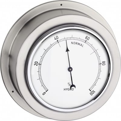 MARITIM Analoge Hygrometer voor Boot of Camper - Wandmontage - RVS
