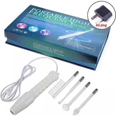 Draagbaar Huidtherapieapparaat met 4 Fusion Neon Argon Staven Anti-Aging Verhelderend Huidverstrakking & Uitstraling Rimpelverminderend gray