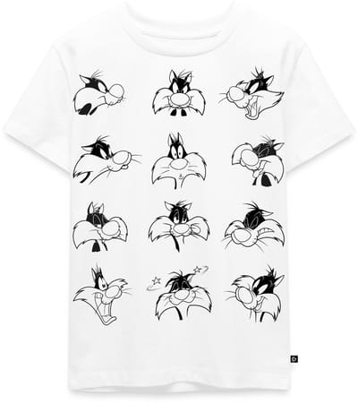 Looney Tunes Sylvester Facial Expressions Premium T Shirt Kinderen