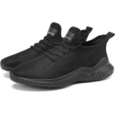 Chaussures de Travail Respirantes Mode Baskets pour Hommes Antidérapantes Légères Chaussures de Running pour Hommes Chaussures de Tennis pour Hommes Chaussures d'Entraînement pour Hommes 42 noir